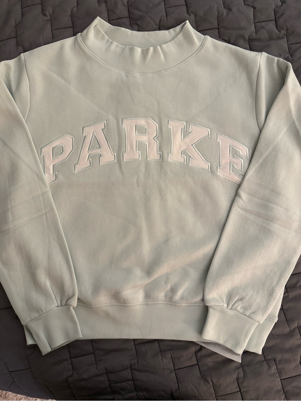 Parke light blue Crewneck Sweatshirt with White Appliqué